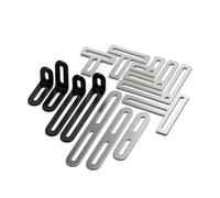 Staffe Angolari 40-150MM Adjustable Long-hole Stainless Steel Angle Bracket T-shaped Furniture Shelf Fixator L-shaped Bracket Connecting Piece(T-120MM-1PCS)