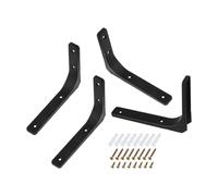 Staffe Angolari 4pcs/8pcs Shelf Brackets 200mm/150mm Black 90 Degree L-shaped Metal Rack Support Heavy Duty 6/8inch Wall Mounted Hanging Holder(Big x 4pcs)