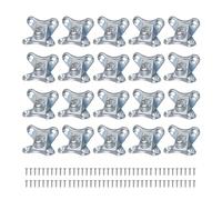 Staffe angolari a farfalla in lega di zinco | Multicolor, 20 Pz, 3x2cm, Montaggio su Mobile(Blue)