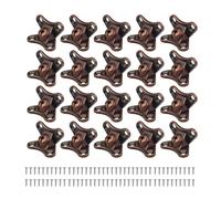 Staffe angolari a farfalla in lega di zinco | Multicolor, 20 Pz, 3x2cm, Montaggio su Mobile(Red)