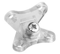 Staffe angolari a farfalla in plastica | Rinforzo for mobili multicolore 3,5x3 cm: 10 pezzi(Clear)
