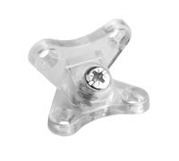Staffe angolari a farfalla in plastica | Riparazione di mobili da 10 pezzi multicolore 3,5x3 cm(Transparent)