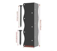 Staffe angolari a L in acciaio inox per aiuole rialzate con bordo ondulato e doppi fori per viti per una maggiore stabilità (4 pezzi)