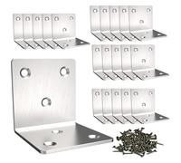 Staffe angolari da 8 pezzi, bretelle, tipo L, in acciaio inossidabile spesso, codice, staffa for mensola a 90 gradi, collegamento for mobili quotidiano Adatto per il fissaggio e il supporto(50pcs)