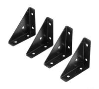 Staffe angolari di supporto per legno e mobili, resistenti, fissaggi in ferro Improvem, staffe angolari a 90 gradi triangolari per destra per la casa, 15 mm (nero)
