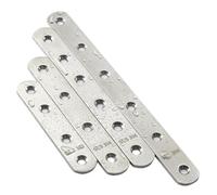Staffe angolari in acciaio inox 304, 10 pezzi, staffe piatte dritte in metallo per riparazione con viti (36 x 16 mm, 10 pezzi)