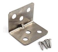 Staffe angolari in acciaio inox a forma di L, per scaffalature in legno, 36 x 26 x 26 mm, 50 pezzi