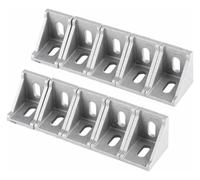 Staffe angolari in lega di alluminio | Le dimensioni multiple in argento rinforzano i giunti ad angolo retto: elementi di fissaggio(20x20x17mm 10pcs)