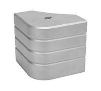 Staffe angolari per Barche - terminali robusti per binari in Metallo, Pezzi di Rinforzo del Ponte a 90 Gradi, Piastre Esterne robuste, Set di Fissaggio di Livello Professionale