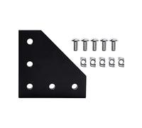 Staffe angolari Piastra 5 fori 90 gradi Joint Board Set di piastre per serie 3030 4040 Viti di montaggio in alluminio incluse Hardware industriale Materiali da costruzione Parte macchina