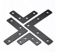 Staffe angolari piatte a L, piastra di riparazione, 40/50/60/80 mm, ferramenta for mobili, 10 pezzi(50mm(2inch)-10pcs)