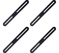 Staffe Angolari Piatte Supporti connettore piatto regolabile - 4pcs 215 x24mmx3mm Piastre di Giunzione con foro asolato scorrevole piatto supporto per Riparazione di Connettori, Nero