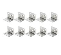 Staffe Angolari Staffa fissa universale in acciaio inossidabile a 90 gradi for mobili in legno, telaio del letto, accessorio for armadietto(10pcs-6holes)