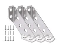Staffe Angolari Universali For Mobili, In Acciaio Inox, For Supporto Angolare For Mensole, Kit Di Rinforzi Fissi Con Vite(3 Sets)