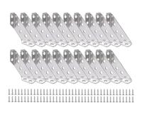 Staffe Angolari Universali For Mobili, In Acciaio Inox, For Supporto Angolare For Mensole, Kit Di Rinforzi Fissi Con Vite(20 Sets)