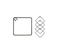 Staffe Antisismiche Armatura Ferro 35x35 cm Strutture Cemento Formati Multipli - CONFEZIONE: 1 pz., Pezzi: 20