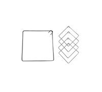 Staffe Antisismiche Armatura Ferro 50x50 cm Strutture Cemento Formati Multipli - CONFEZIONE: 1 pz., Pezzi: 20