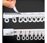 Staffe autoadesive per tende, sistema di supporto a soffitto per divisorio e binari per armadi, facile scorrimento da parete, soluzione versatile per decorare la casa