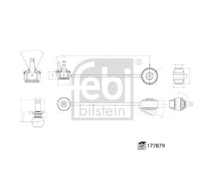Staffe, barra di torsione sul telaio FEBI BILSTEIN 177879