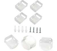 Staffe bianche per tende a rullo, confezione da 4 pezzi, misura standard sinistra e destra, per persiane interne ed esterne, costruzione in acciaio, kit hardware per rivestimenti per finestre da