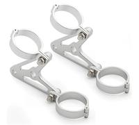 Staffe di Barra Luminosa Staffe di montaggio per fari anteriori universali per moto da 40 mm, 41, 48, 50, 51, accessori per supporto forcella(51MM Sliver)