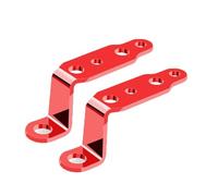 Staffe di Barra Luminosa Supporto per faro per moto modificato, specchietto retrovisore per auto, lampada, faretto, estensione, accessori per(2PCS Red)