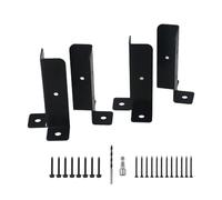 Staffe di base ancoraggio for ponte regolabile da 4 pezzi Supporto for recinzione for ringhiera for pergola 1,37x1,18x0,11 in staffa metallica per pilastri recinzioni