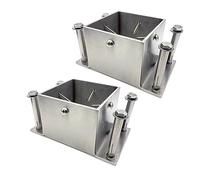 Staffe di base per pali resistenti, confezione da 2, supporto resistente per cassette postali in legno, ringhiere, basi e pergolati, durevoli e resistenti alle intemperie, facile installazione