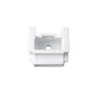 Staffe di fissaggio a parete per tende a pacchetto da 35 mm, in plastica resistente, colore bianco, staffe a molla nascoste per fissaggio superiore o frontale, confezione da 1