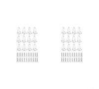 Staffe di fissaggio per tende da 2,5 cm, clip di fissaggio in plastica trasparente con perni per paralumi cellulari veneziani in legno, installazione senza attrezzi, (24 pezzi)