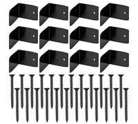 Staffe di fissaggio resistenti, staffe zincate a clip per tetto, resistenti, in legno nero, con forte capacità di carico per recinzioni, capanni, gazebo, pergolati, ringhiere