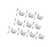 Staffe di montaggio laterali per mensole per profili in alluminio, 20 mm | Lega di alluminio-magnesio color argento, forma hardware a forma di L, posizionamento definito della staffa ai lati del