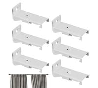 Staffe di montaggio per aste per tendaggi, montaggio a parete, 6 pezzi, pieghevoli, flessibili, set di per tende superiori esterne e interne della cucina