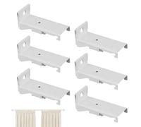 Staffe Di Montaggio Per Aste Per Tendaggi - Set Di Staffe Flessibili Per Montaggio A Parete In 6 Pezzi Per Binari Per Tendaggi | Hardware Di Supporto Pieghevole Per Veneziane, Tende E Supporti Superio