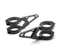Staffe di montaggio per faro moto in alluminio CNC Supporto lampada frontale Staffa regolabile multifunzionale Attacco Faro(Black 48-49mm)