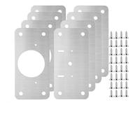 Staffe di riparazione per cerniere in acciaio inos Stainless Steel Hinge Repair Plate With Holes Silver For Cabinet Door Furniture 2/8 Pcs(8pcs)