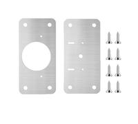 Staffe di riparazione per cerniere in acciaio inos Stainless Steel Hinge Repair Plate With Holes Silver For Cabinet Door Furniture 2/8 Pcs(2pcs)