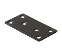 Staffe di Riparazione Piatte 20PZ in Nero per Rinforzare Strutture in Legno