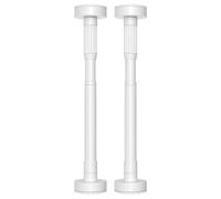 Staffe di supporto for lavello sottopiano, asta telescopica in acciaio inossidabile for lavelli Argento Bianco Dimensioni multiple(White 2 Piece,70-120cm)