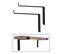 Staffe di supporto in ferro per scaffold industriali, resistenti, 2 pezzi, per mensole galleggianti, librerie, 20,3 cm