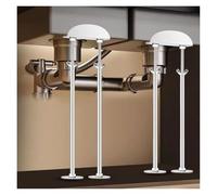 Staffe di supporto per lavello, gambe per lavello da cucina e bagno, in acciaio inox, altezza regolabile (58,9 - 69,1 cm), resistenti supporti per telaio del lavandino (confezione da 2)