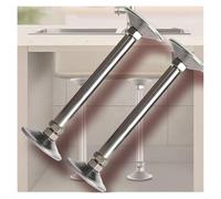 Staffe di supporto per lavello, gambe regolabili in acciaio inox, confezione da 2 (altezza 31-45 cm, per mobili da cucina e bagno