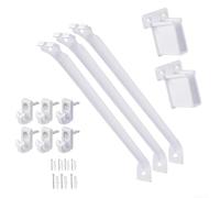 Staffe di supporto per mensole in metallo, resistenti, 30,5 cm, colore | Forte struttura in metallo, tecnologia trafilata a freddo, garantisce la longevità, si adatta a rack metallici
