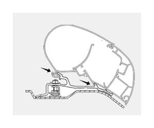 Staffe Ducato/Jumper/Boxer Per Tendalino DOMETIC Pr2000 9103103890