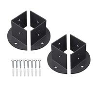 Staffe for installazioni di ponti e recinzioni, 4 pezzi, staffe resistenti, rivestimento resistente alla ruggine spessore robusto for l'installazione per Pali Legno