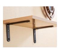 Staffe for mensole in ferro, 1 set di 2 staffe di supporto in metallo, staffe for mensole galleggianti a parete, supporti fai da te for mensole aperte for librerie, cucine e garage(I,10x7cm/3.9*2.8in)