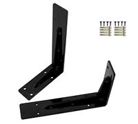 Staffe for Mensole Pesanti 2 Pezzi - Staffa Ad Angolo Retto 30cm, Staffa for Mensola A Muro, Portante 300kg, Utilizzato for Mobili TV, Mensole, Cucina, Reggimensola Ferro（nero） Staffe e supporti per m