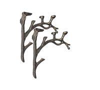 Staffe for mensole, staffe for mensole, 2 staffe da parete a forma di ramo d'albero, staffe for mensole in ghisa, staffa decorativa a treppiede triangolare, vecchi mestieri(4Pcs)