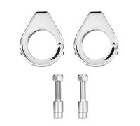 Staffe Forcella Moto 41mm per Luce Di Segnalazione - Staffa Modificata per Indicatore Di Direzione - Relocation In Lega Di Alluminio (Argento)