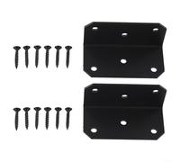 Staffe in metallo a forma di L con fori per legno e metallo, angolo di 90 gradi, rinforzo stabile e resistente (2 set)